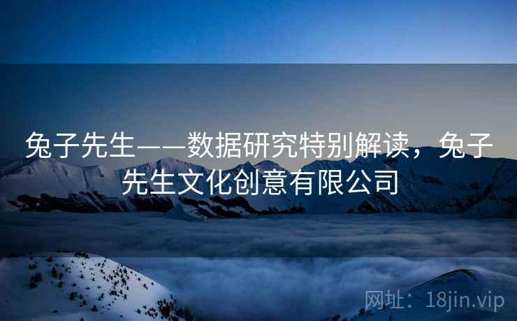 兔子先生——数据研究特别解读，兔子先生文化创意有限公司