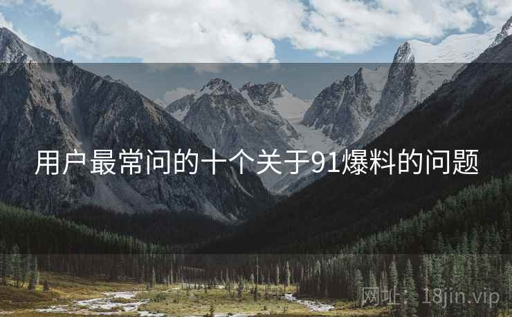 用户最常问的十个关于91爆料的问题