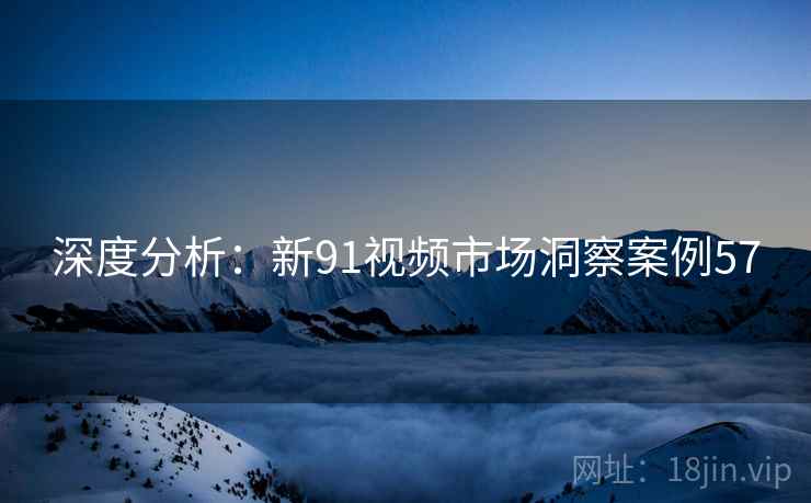 深度分析：新91视频市场洞察案例57